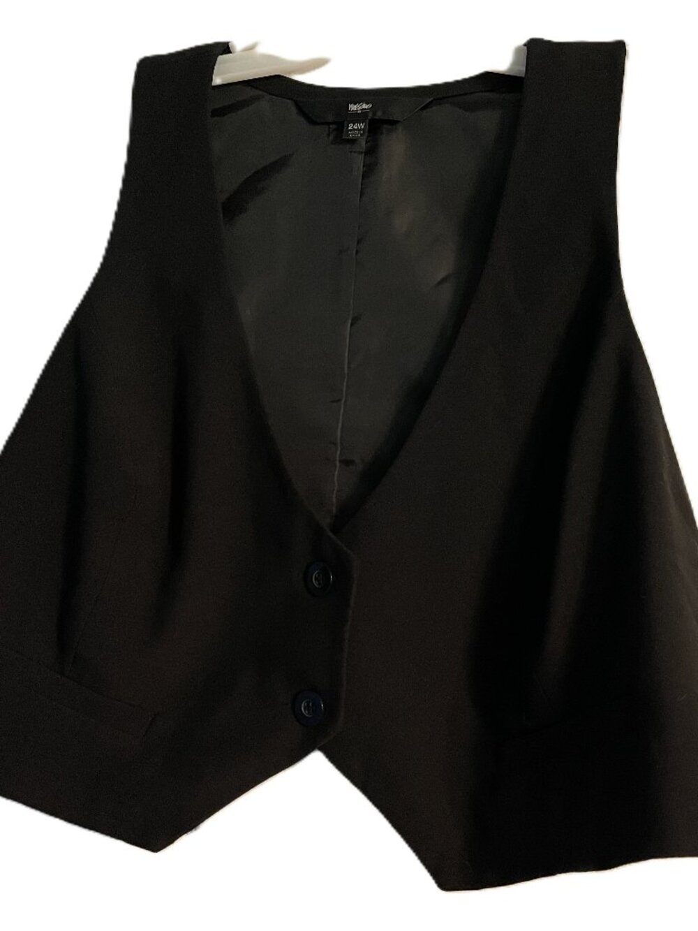 🖤 Black Mossimo Cropped Vest — Size 24W — Chic, Sharp & Ready to Style! 🖤